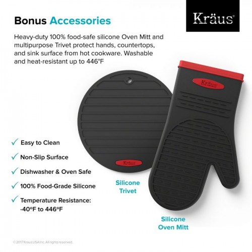 Dex KD1US25B Мойка кухонная прямоугольная Krausru  - Вид №8