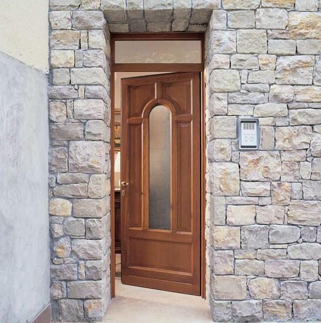 CARMINATI SERRAMENTI Наружная деревянная входная дверь со стеклянными панелями Porte e portoni d'ingresso in legno sun-id-1423061 - Вид №2