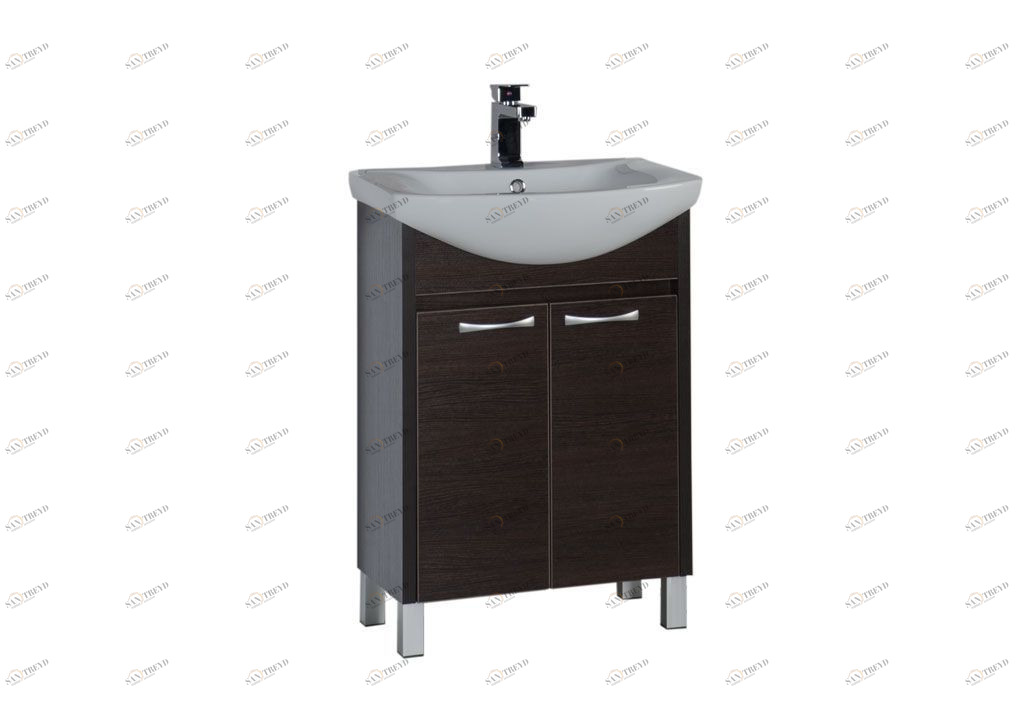 Тумба с раковиной Aquanet Донна 60 венге (2 дверцы) 0016894100168863