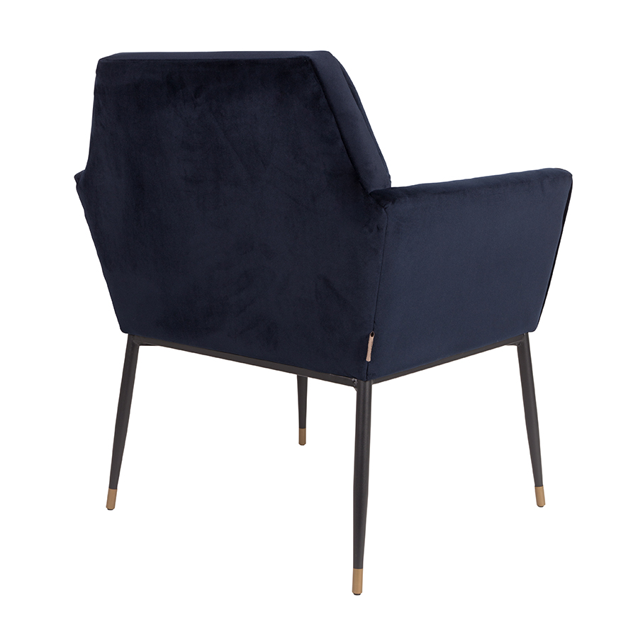 Кресло Kate темно-синее высокое под бархат Dutchbone 1200154 - Вид №5