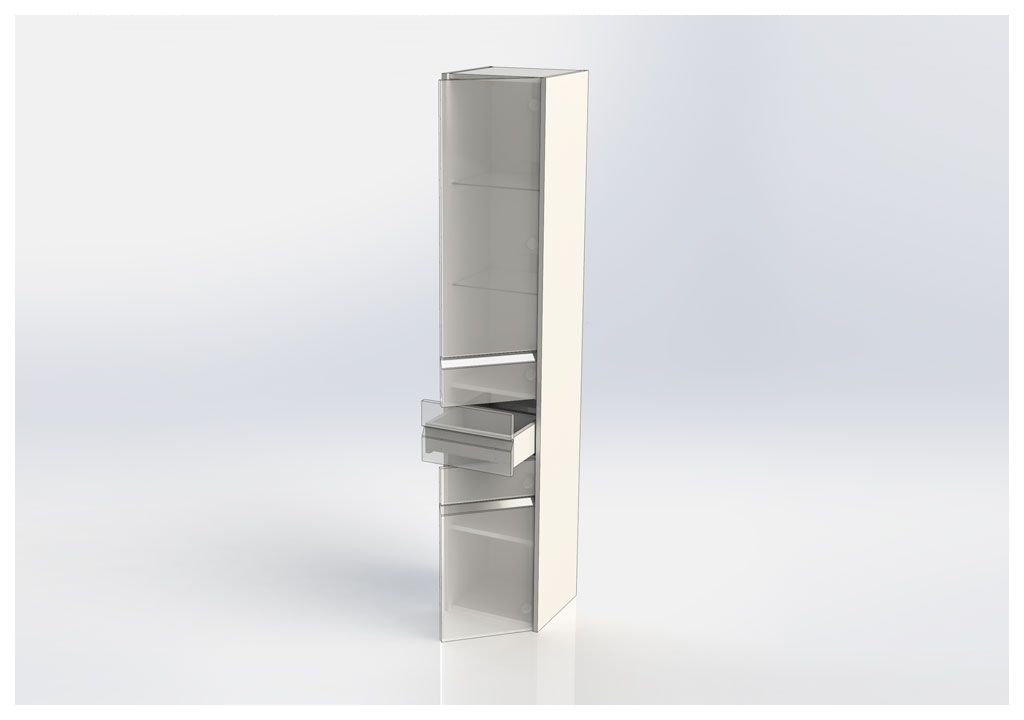 Шкаф-пенал для ванной Aquanet Палермо 35 белый 00203943 - Вид №6