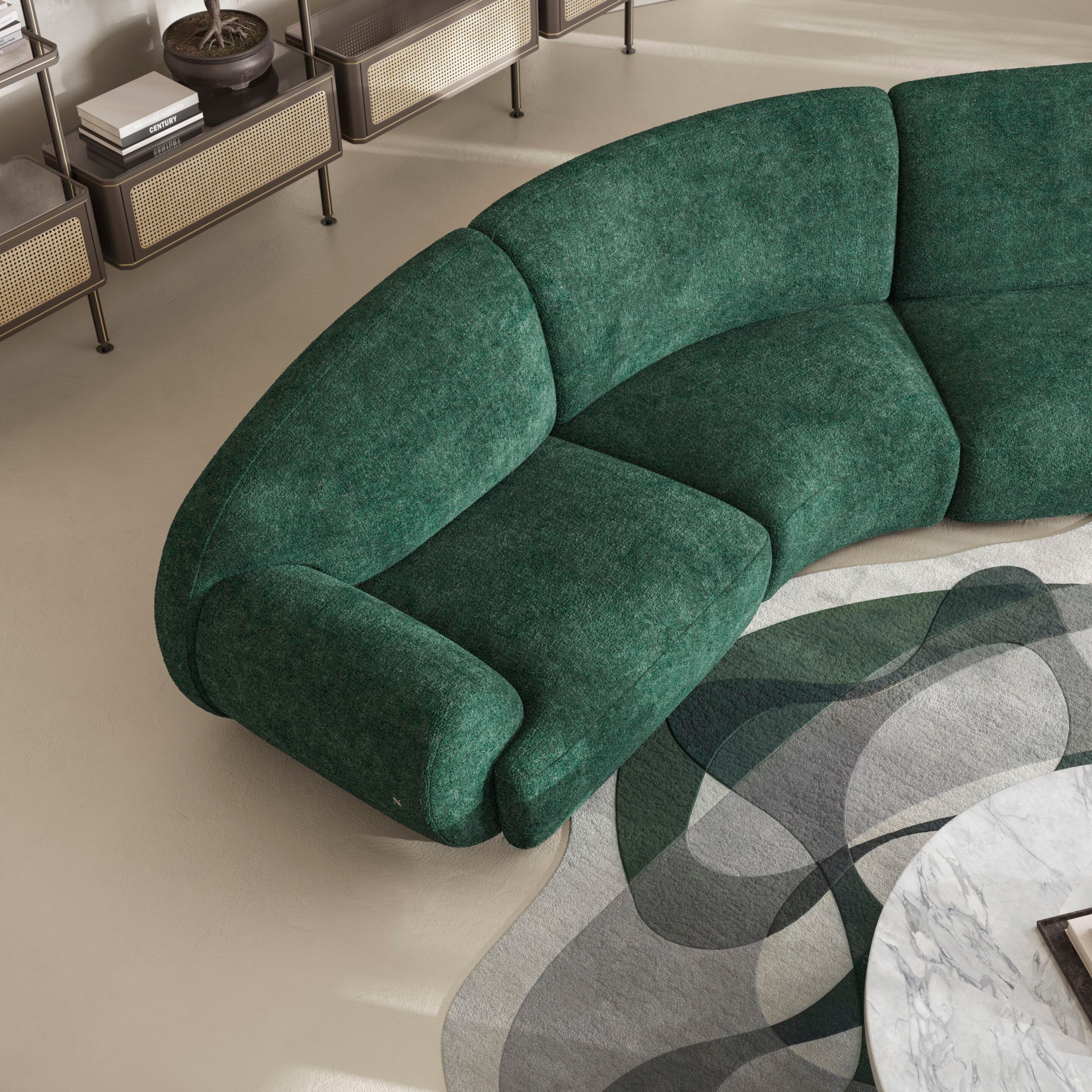 4-местный тканевый диван Natuzzi Italia память ARCH-00096947 - Вид №4