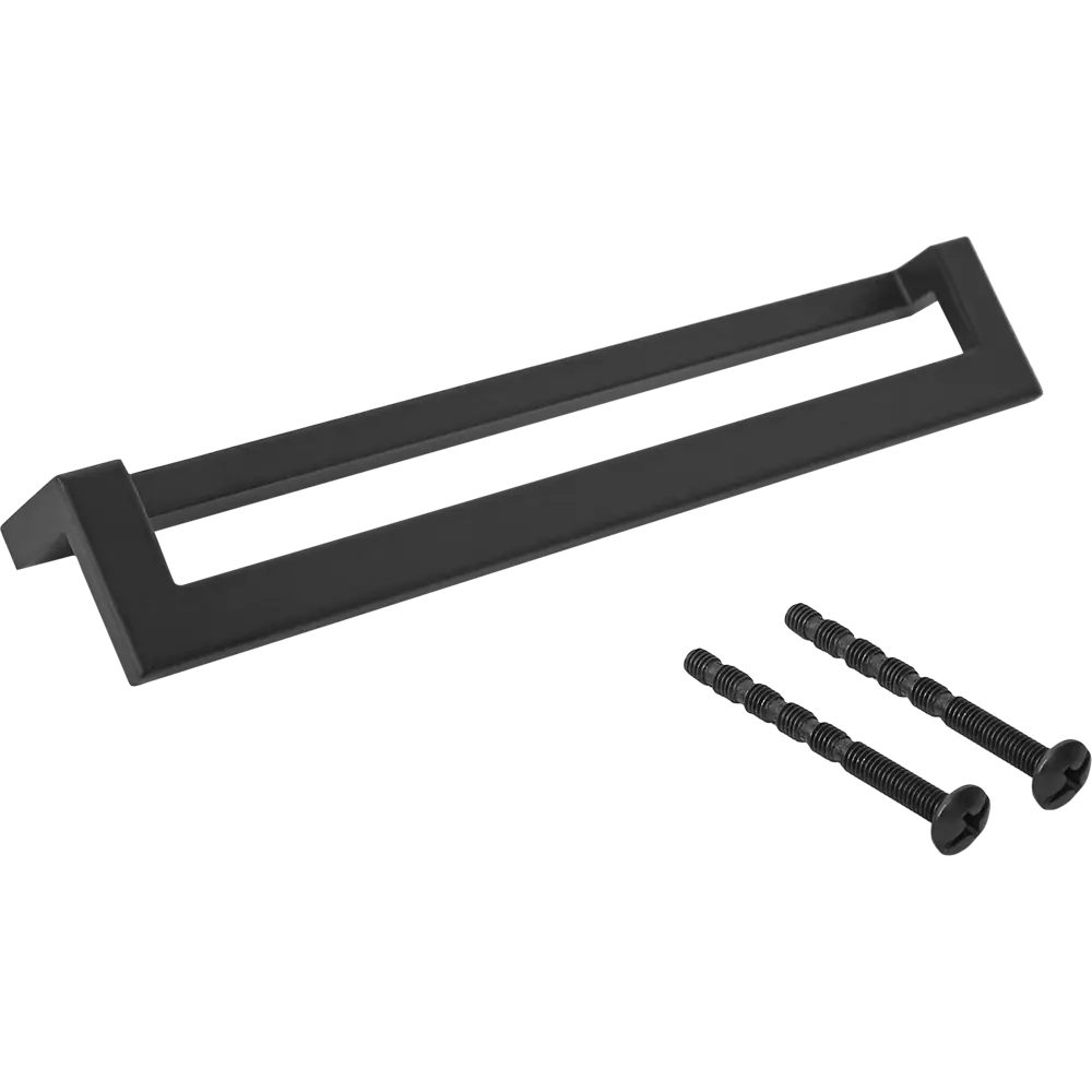 Мебельная ручка-профиль матовый черный 160 мм EDSON STLM-2110831 - Вид №3