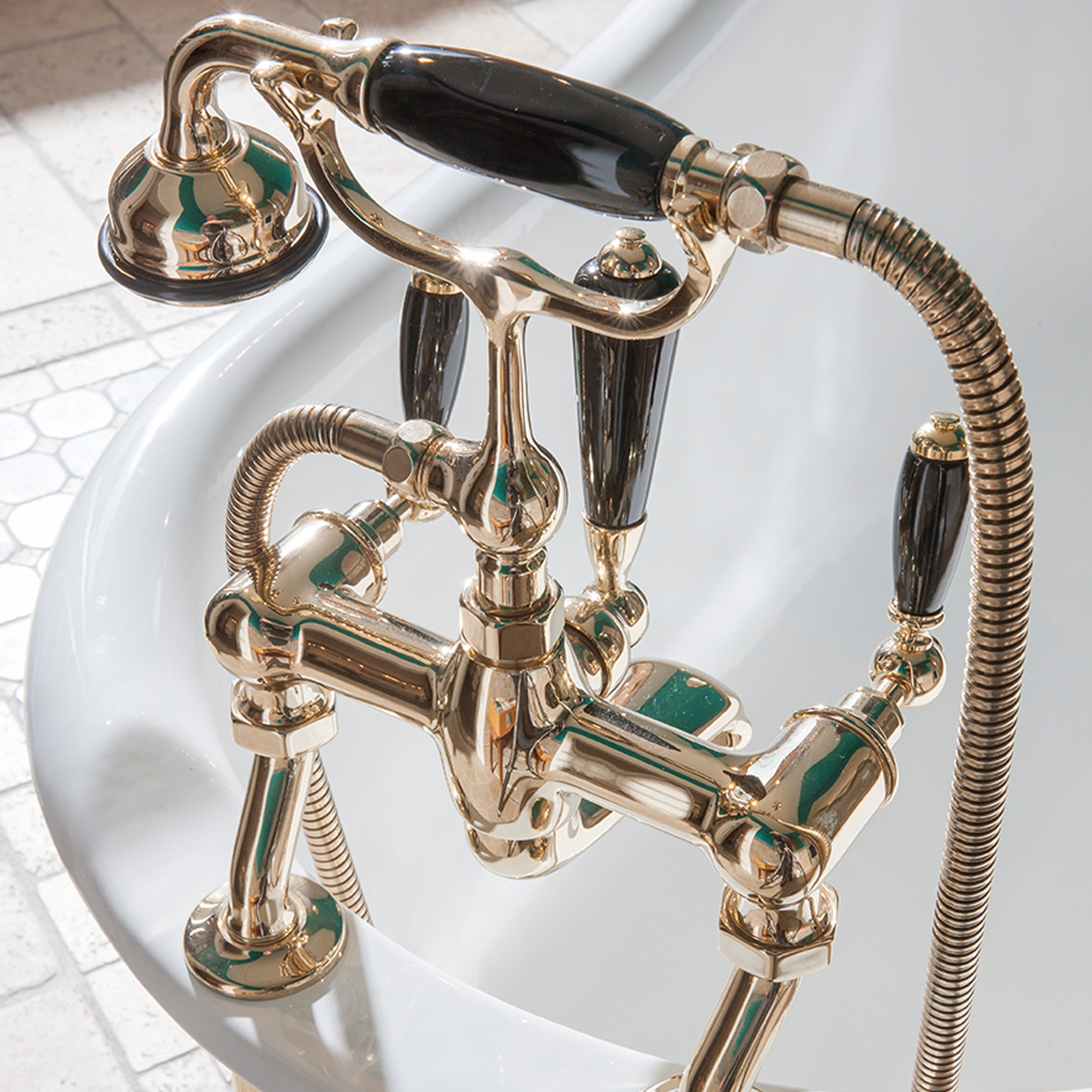 Traditional bathrooms BRIGHTON ¾ “смеситель для ванны и душа Tb330.514bl.nk  - Вид №1