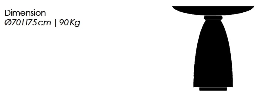 Круглый садовый столик из камня Лечче PIMAR GEO XL ARCH-00145431 - Вид №2