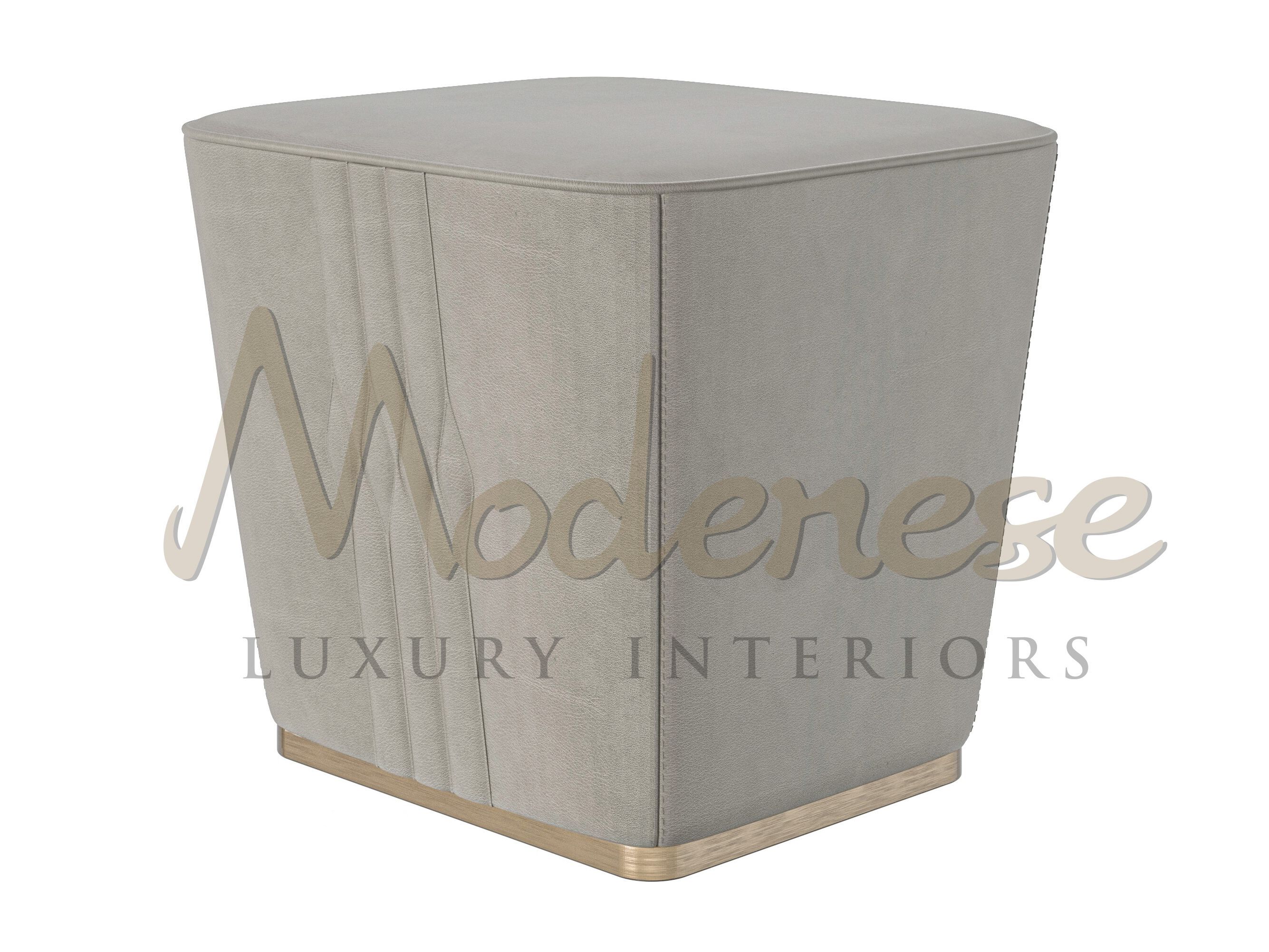 Кожаный квадратный пуф Modenese Luxury Interiors DIAMOND EDGE ARCH-00105152 - Вид №2