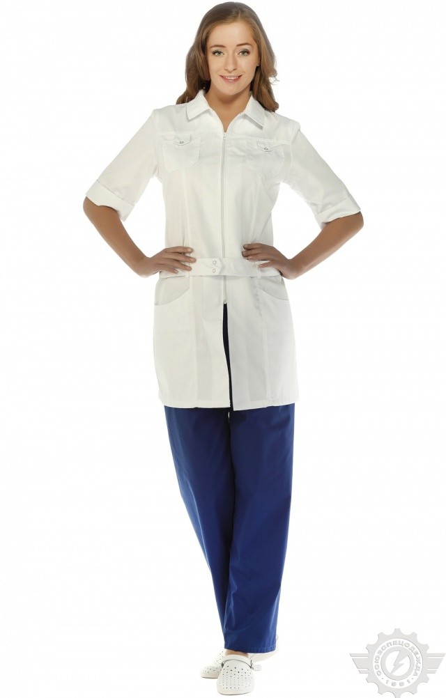 63791 Халат "Леди" женский белый  Медицинская одежда  размер 40/158-164 Спецодежда  - Вид №10