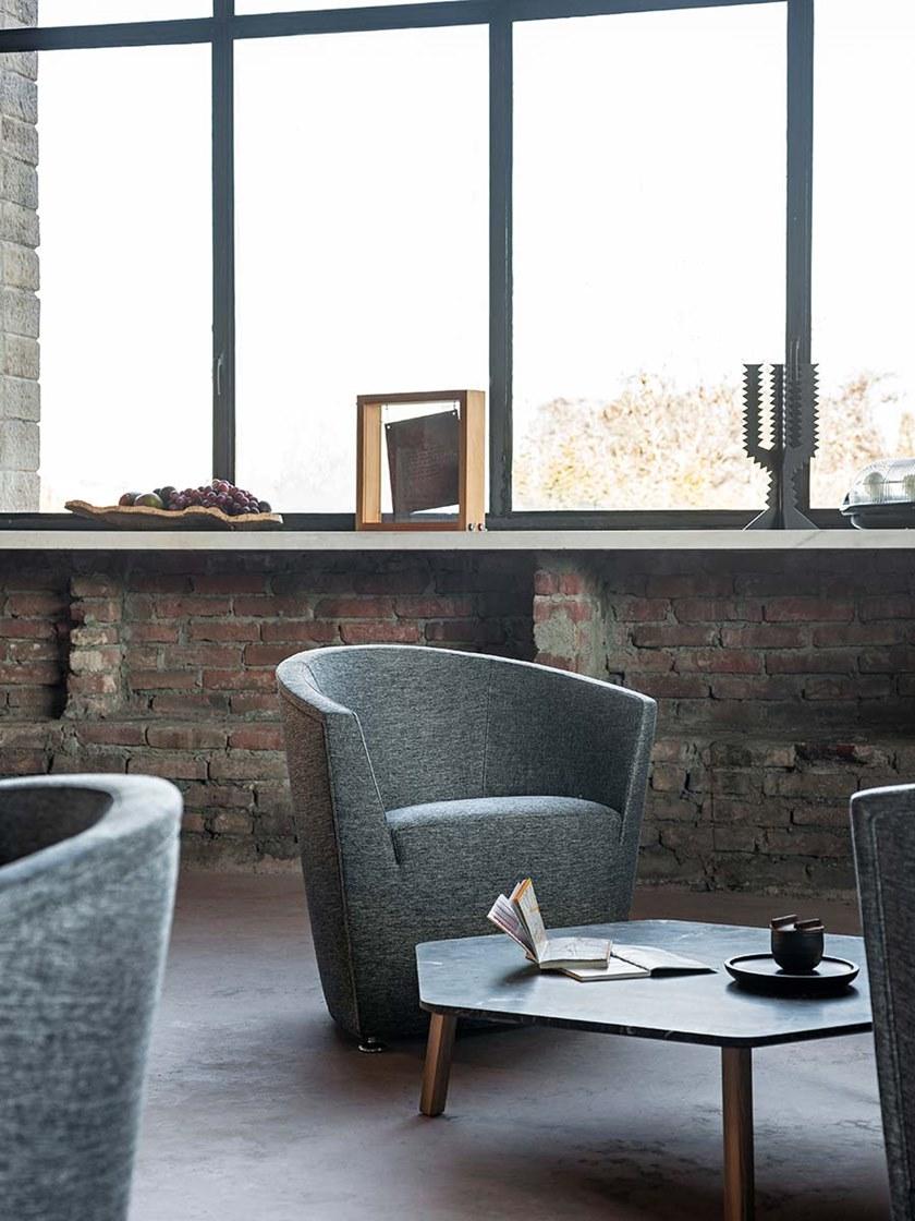 Tacchini Кресло из ткани с подлокотниками Parentesi sun-id-1455838 - Вид №4