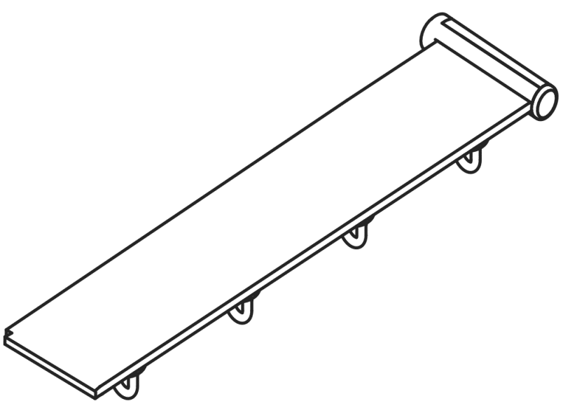 800.03.413 Удлинительная полка с крючками, 4 места HEWI Kids - Вид №7