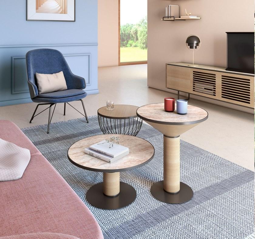 Momocca Низкий стол с деревянным основанием и мраморной столешницей Emma sun-id-1452926 - Вид №6