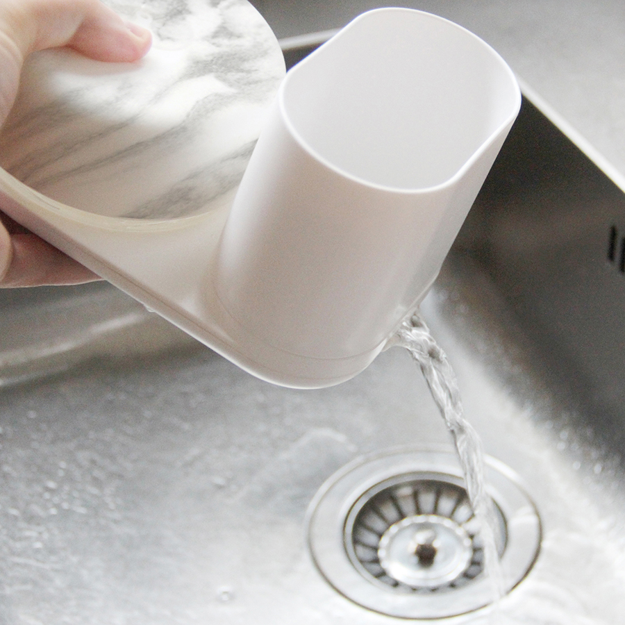 263107 Диспенсер для моющего средства и органайзер , do-dish™, белый/мрамор Bosign  - Вид №5