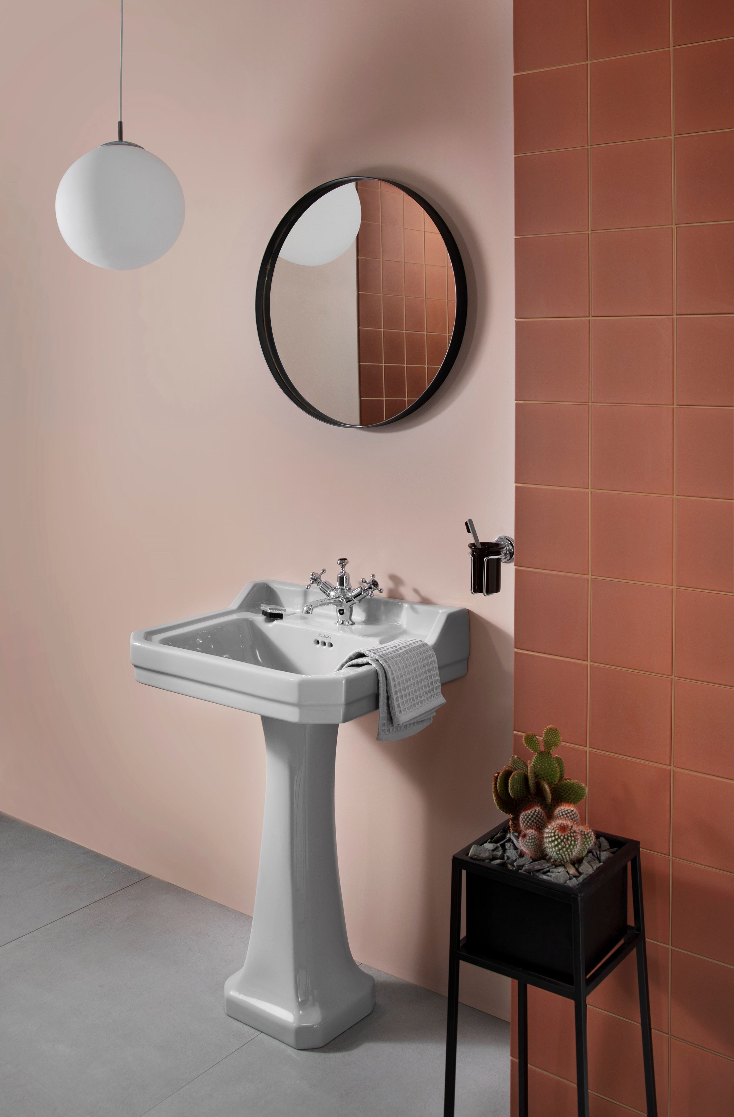 Прямоугольный умывальник из стекла на колонне Burlington На заказ ARCH-00028147 - Вид №14