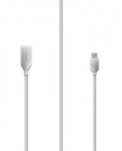 485066 Кабель "Digital AS-10 USB - micro USB", 1 м, серебристый Rombica