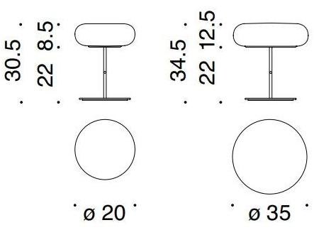 Danese Milano Настольная лампа из опалового стекла и окрашенного металла Itka sun-id-1399104 - Вид №6