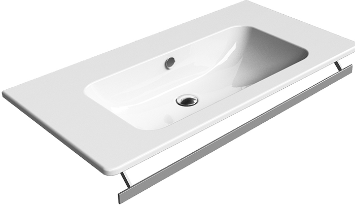 8823111 Подвесная раковина настенная овальная GSI ceramica City белая - Вид №1