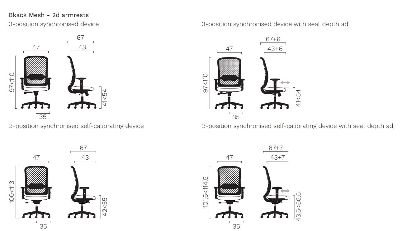 Сетчатый поворотный офисный стул с колесами и мягким сиденьем FREZZA Takk ARCH-00055766 - Вид №20