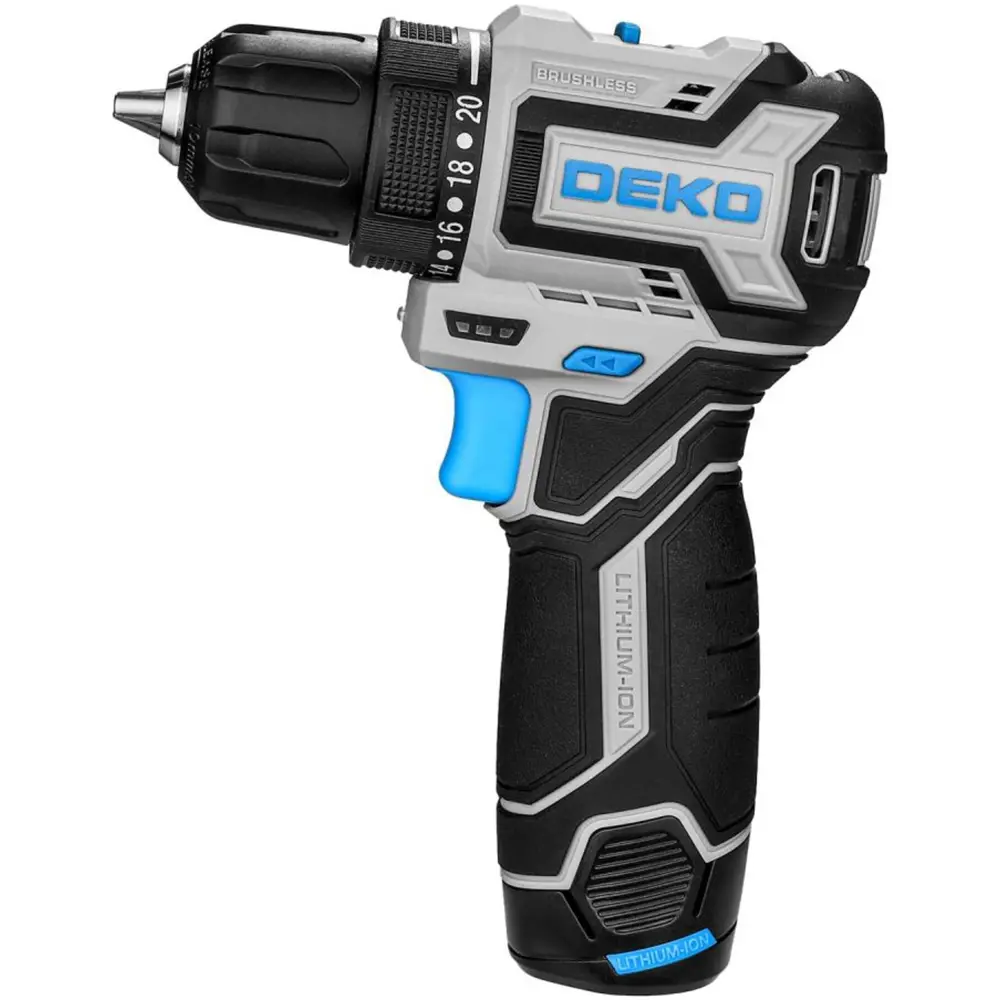 Аккумуляторная дрель-шуруповерт DEKO SHARKER12VPRO с двумя батареями 89366085 STLM-0848092 - Вид №2