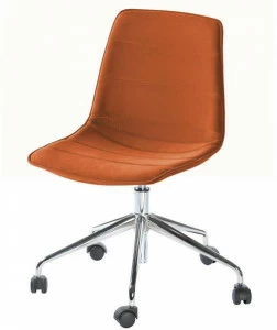 GABER Кожаное вращающееся кресло с 5 спицами и колесами Alhambra