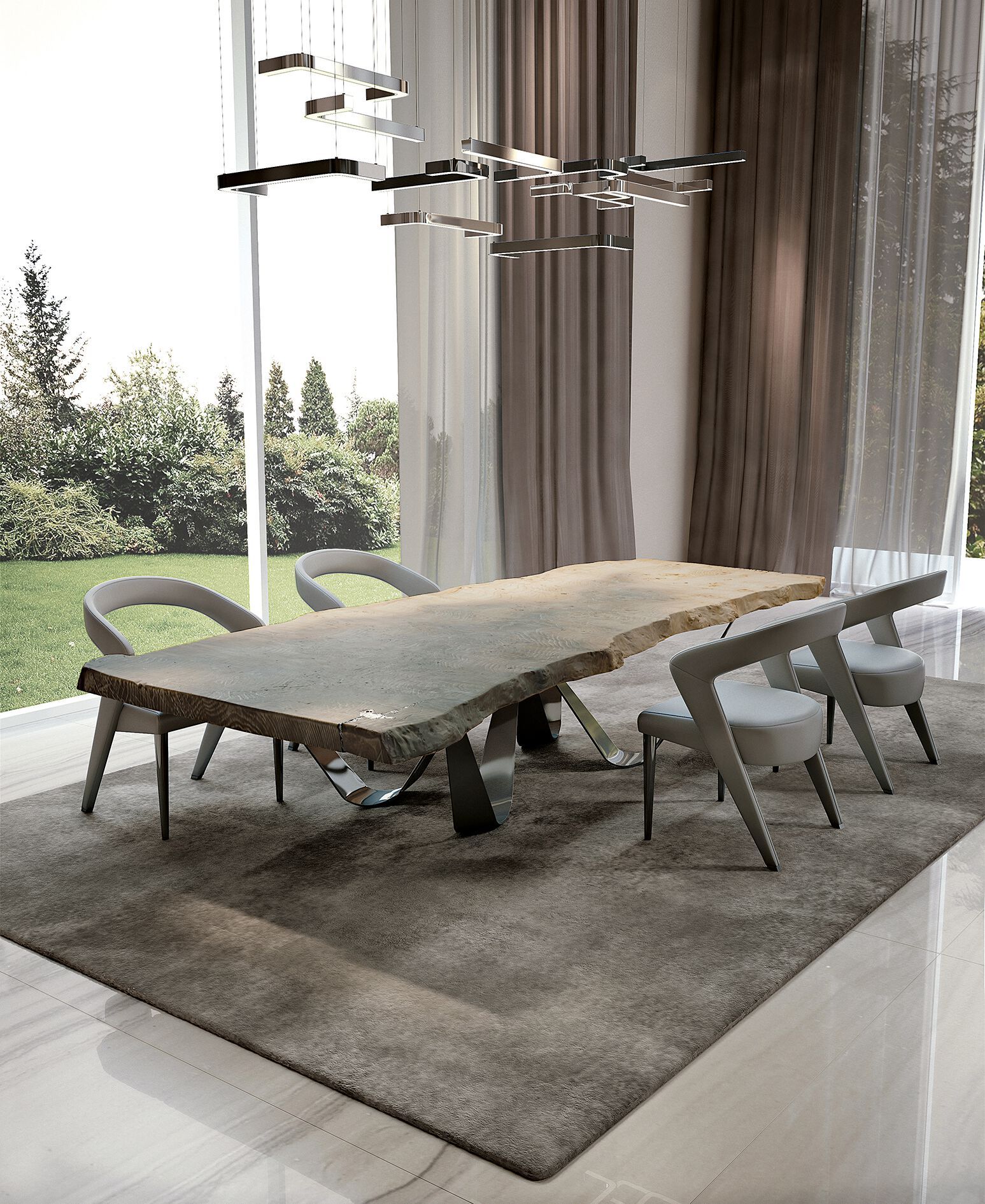 Прямоугольный деревянный обеденный стол Bizzotto Italia Atmosphera ARCH-00024156 - Вид №3