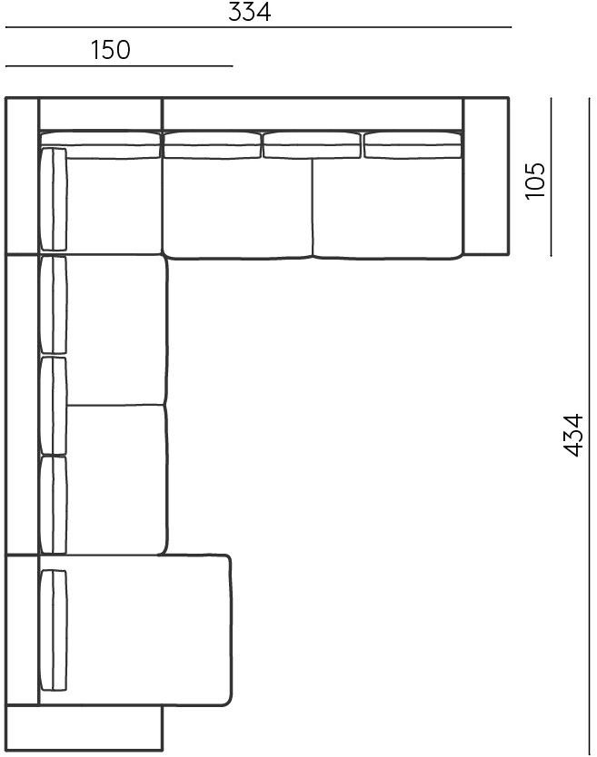 DE PADOVA Диван из ткани с шезлонгом sun-id-1381442 - Вид №10