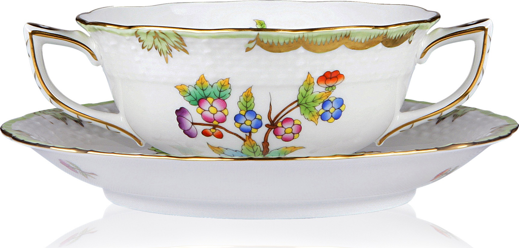 82942 Herend Чашка суповая с блюдцем 360мл "Виктория" Фарфор 