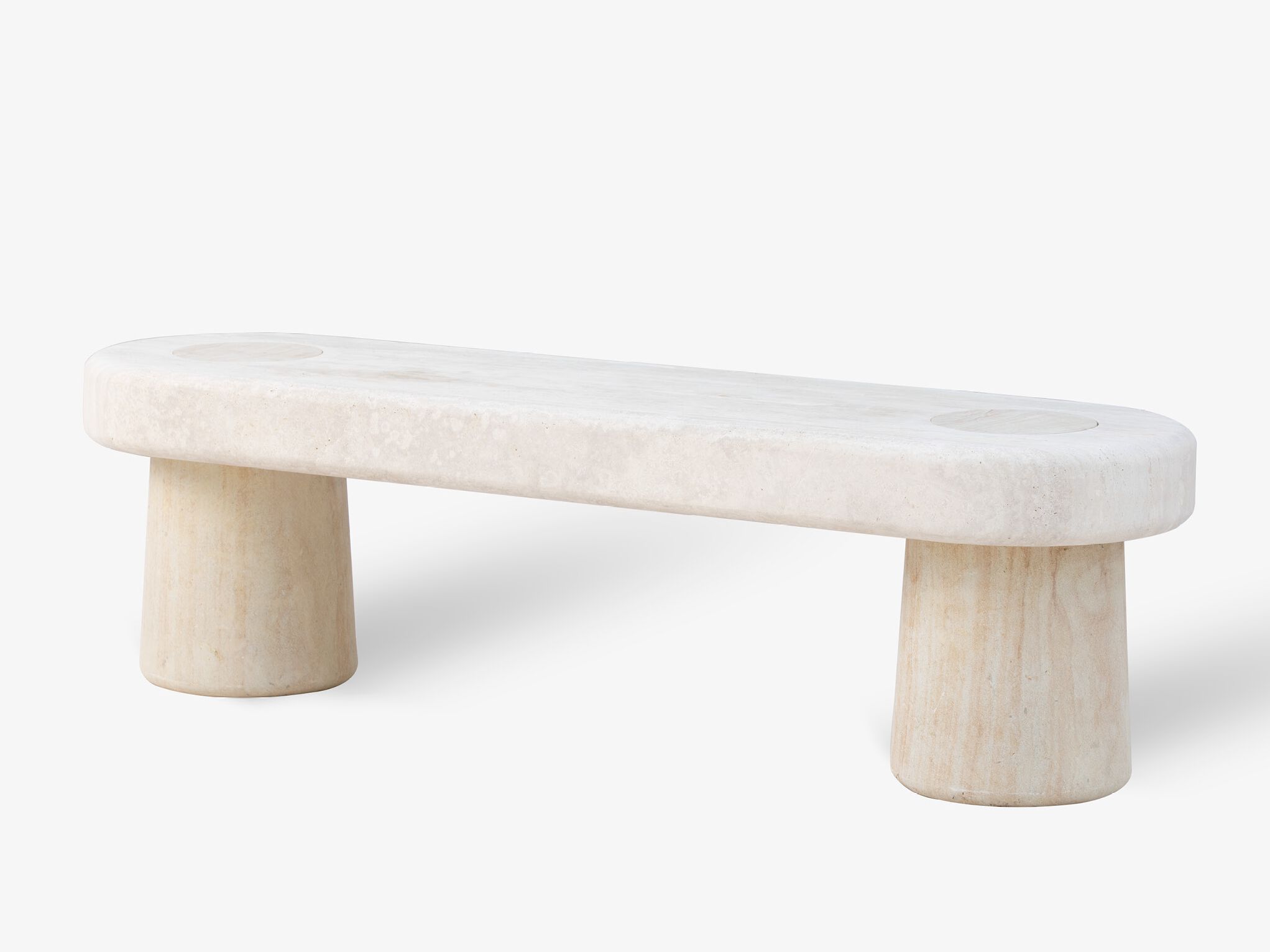 Травертиновая садовая скамейка In Stock VELTHA® ARCH-00071293