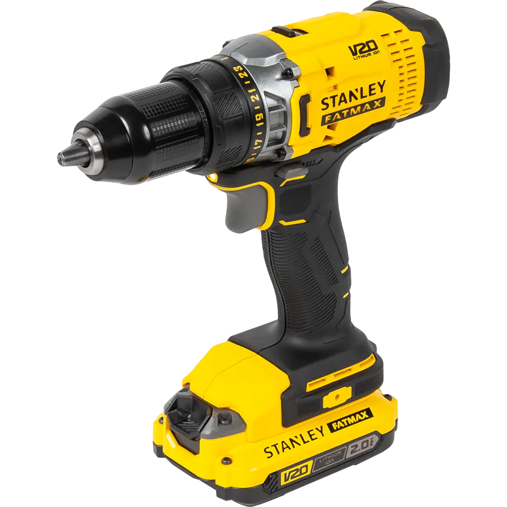 Дрель-шуруповерт аккумуляторная Stanley Fatmax SCD708D2K, 18 В Li-ion 2x2 Ач STLM-2073879 - Вид №1