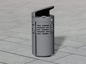 Держатель для мусора из нержавеющей стали с крышкой для наружного использования