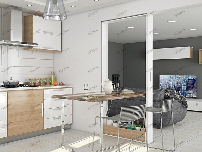 PROTEK® Рама стойки для раздвижной двери с деревянным столом Bigfoot® sun-id-1482796