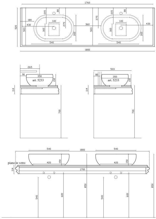 GALASSIA Двойная стеклянная столешница Midas sun-id-1500122 - Вид №3