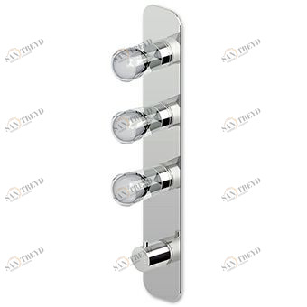 ZNU661 - R97822 Встроенный термостатический смеситель для душа 1/2 "с 3-мя запорными кранами. Zucchetti Nude 