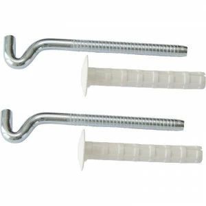 Комплект (2шт) круглых штыревых оцинкованных кронштейнов для водонагревателей TORIDO 9х130мм с дюбелями