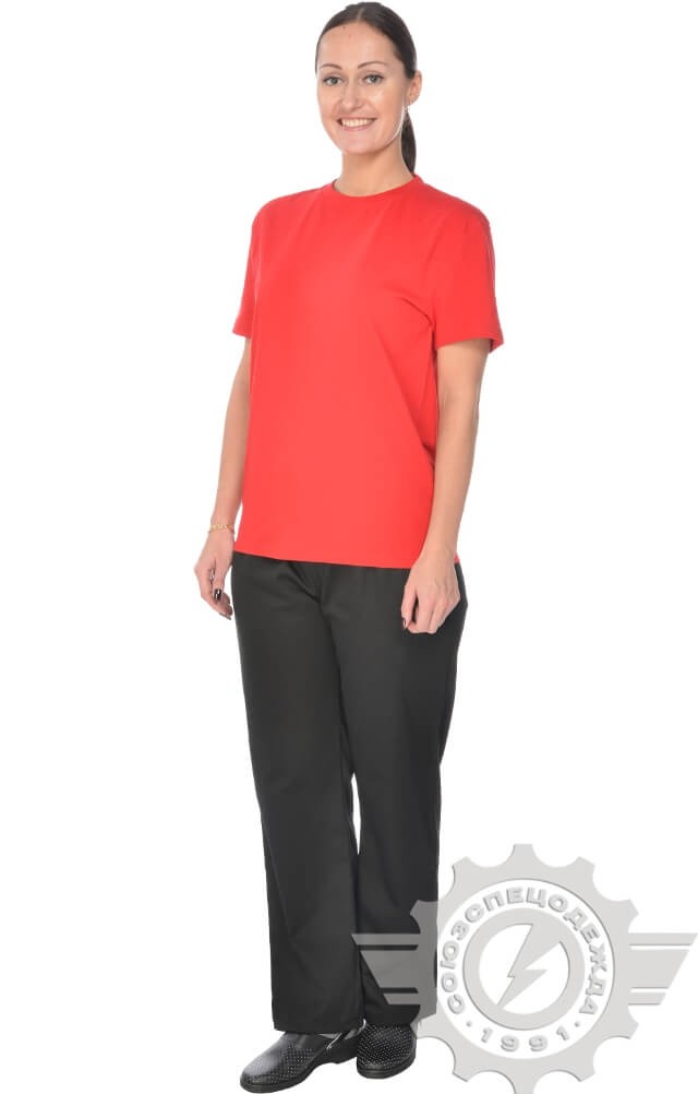 4958102 Футболка красная  Одежда для официантов  размер S (44-46) Спецодежда  - Вид №9