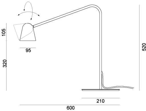 Formagenda Регулируемая светодиодная металлическая настольная лампа Chaplin sun-id-1507681 - Вид №10
