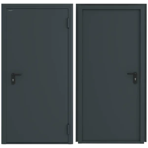 Дверь техническая 88x205 см правая цвет RAL7016