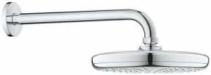 Верхний душ GROHE Tempesta 210 с душевым кронштейном 286 мм, расход 9,5 л/мин, хром (26412000)