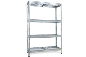 18293647 Металлический стеллаж Rivet Wire 180x120x45 см, 4 полки из стальной сварной сетки AR SHELVING
