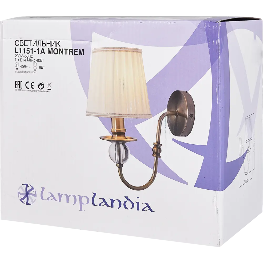 Бра Montrem L1151-1A, цвет бронза LAMPLANDIA STLM-2013283 - Вид №5