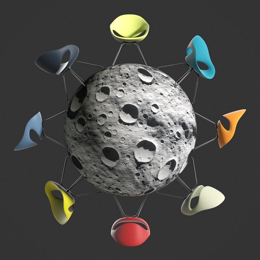 Tonon Стул из пеноматериала с металлической конической основой Moon 908.81 - Вид №20