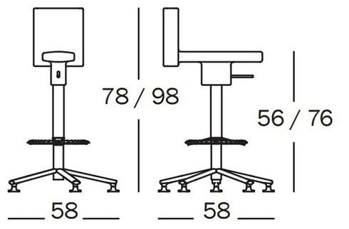 Magis Поворотный регулируемый по высоте табурет для рисовальщика 360° sun-id-1385721 - Вид №4
