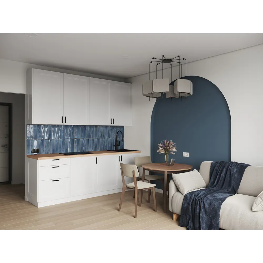 Фасад-витрина KONSENSA Котлас белый матовый для кухни 40×76.8 см 89387735 STLM-1563597 - Вид №9