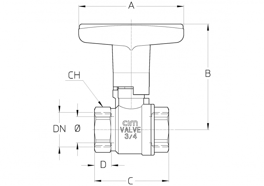 CIMBERIO CIM A14 114 Шаровой полнопроходной кран серии Т14 - CIM A14  - Вид №1