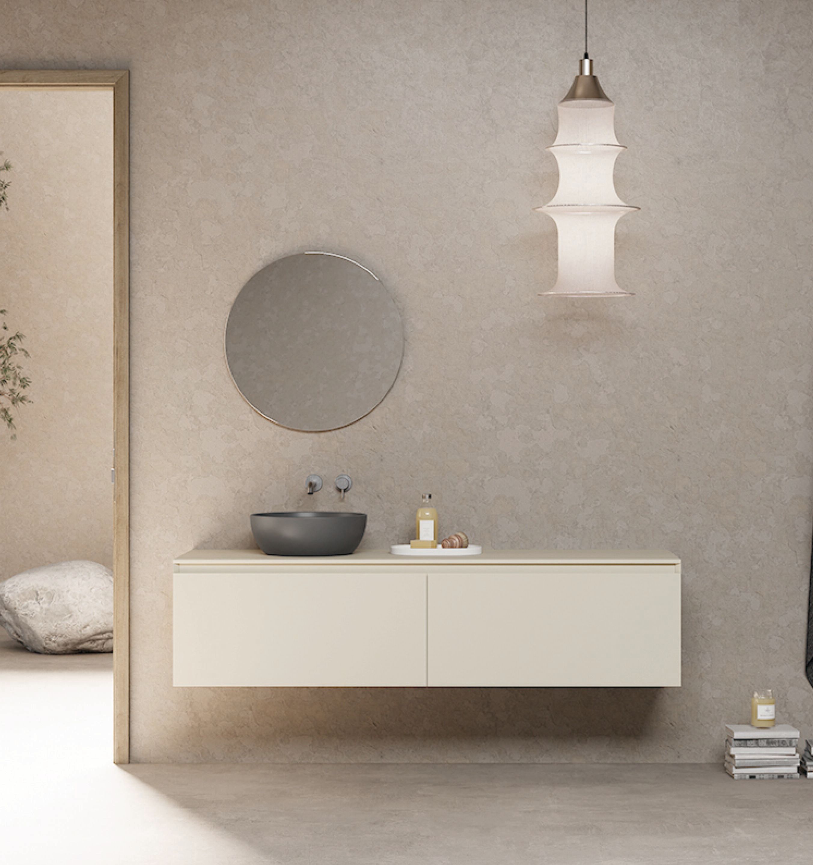 МДФ подвесной шкаф для умывальника с ящиком Nic Belt ARCH-00097796 - Вид №1