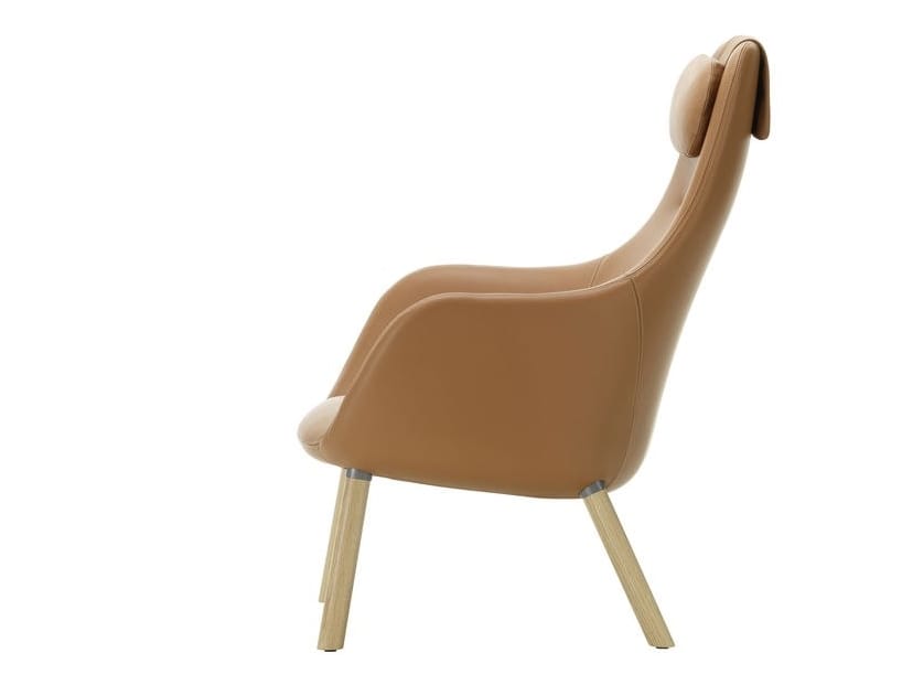 Кожаное кресло с подголовником VITRA HAL Lounge ARCH-00101409 - Вид №5