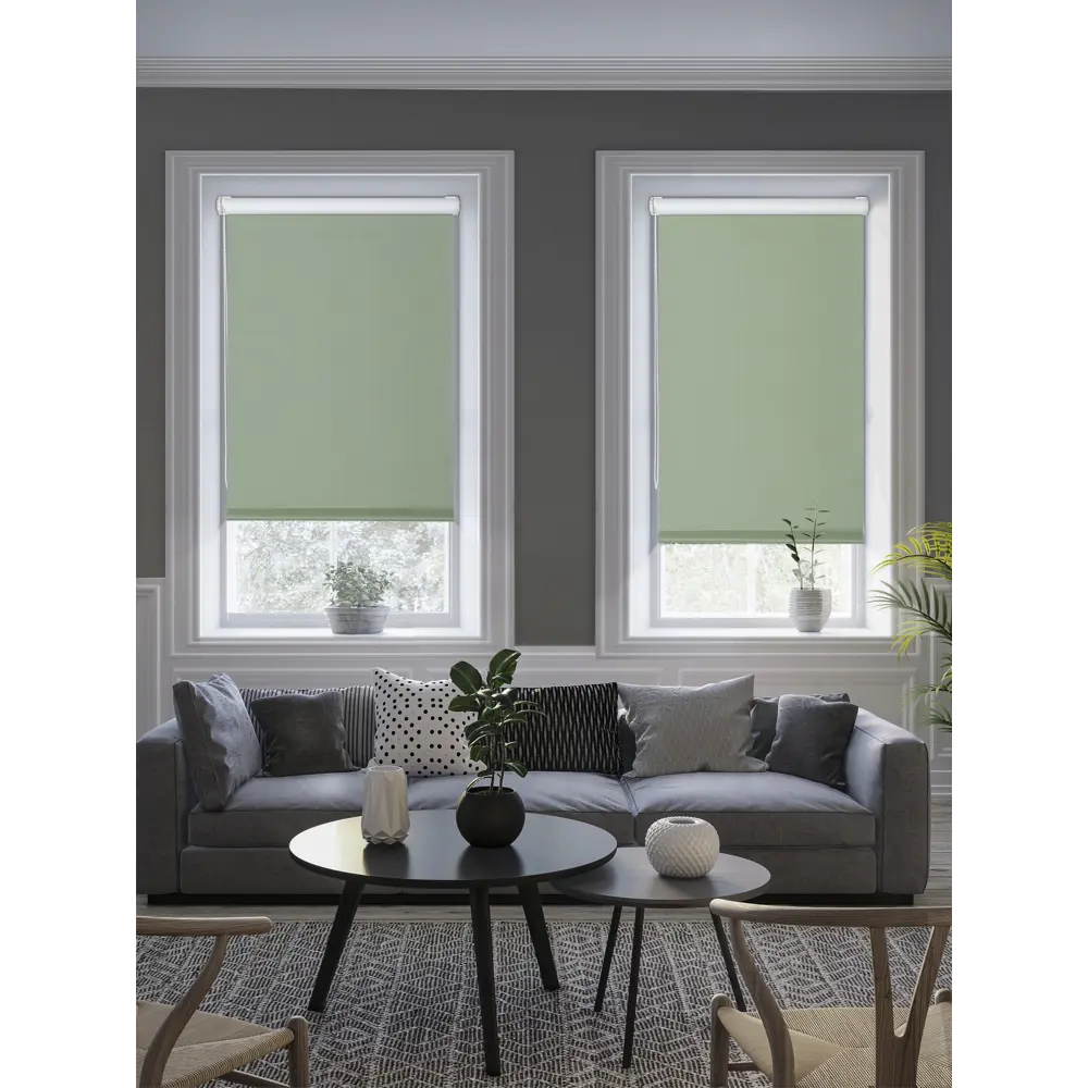 Штора рулонная блэкаут Midnight 60x175 см зеленая GARDEN STLM-2112526 - Вид №4