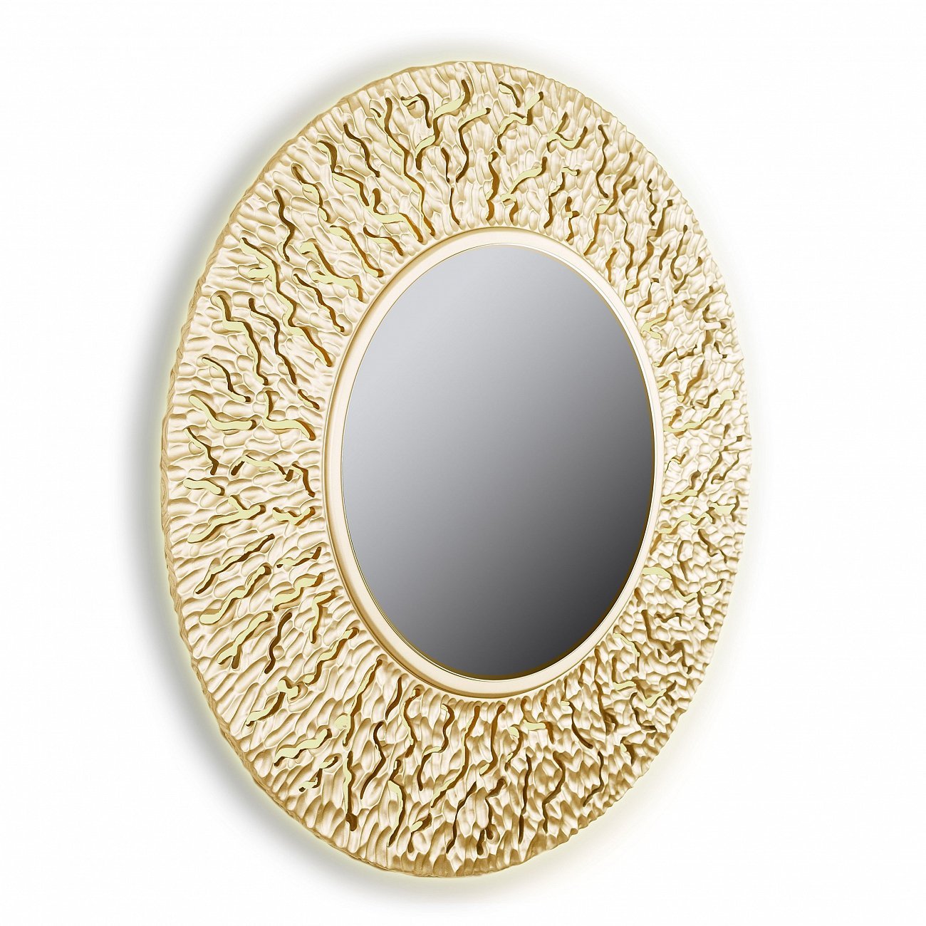 Золотое зеркало круглое настенное CORAL IN SHAPE CORAL 00-3860089 Золото - Вид №1