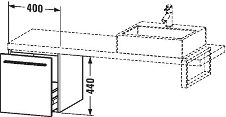 XL542107171 Шкафчик для компактной консоли X-Large #XL5421 400 x 478 мм Средиземноморский дуб Duravit - Вид №1