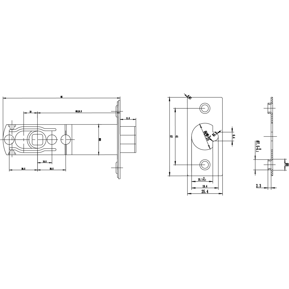 Защелка кноб Edson для межкомнатных дверей в черном цвете 89383147 STLM-1488727 - Вид №2