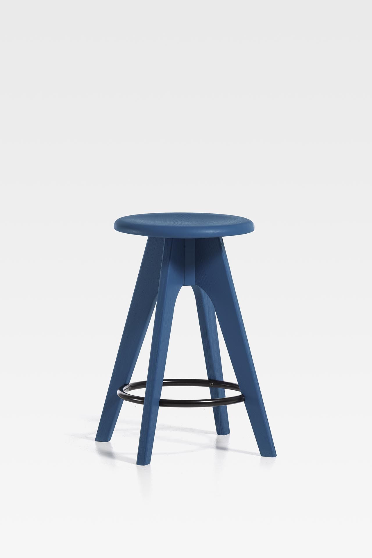 Высокий деревянный табурет с подставкой для ног SIPA Tommy ARCH-00124714 - Вид №4