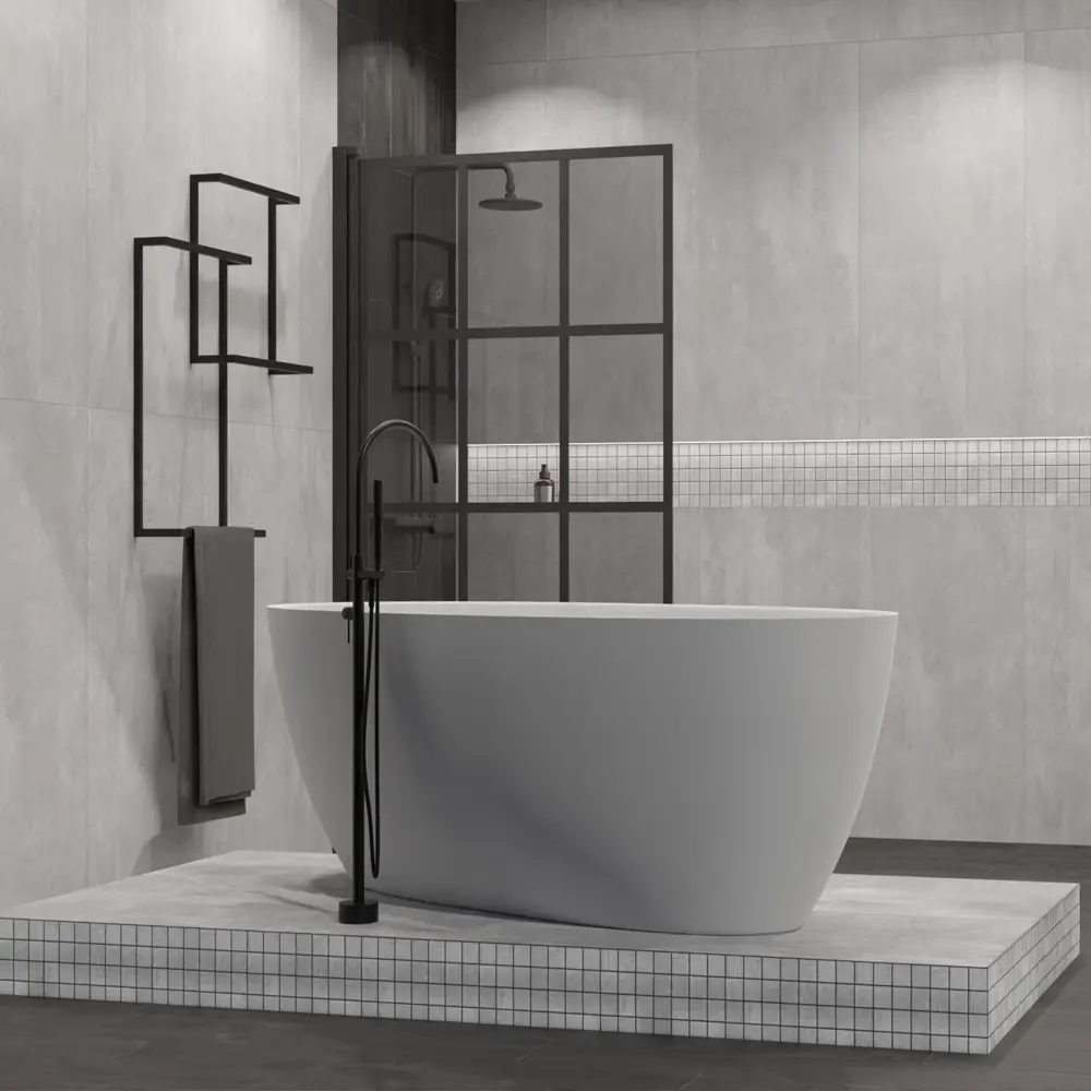 Глазурованный керамогранит Abgres Fresco 60x120 см 1.44 м² матовый цвет серый 89461703 STLM-2187908 Santreyd - Вид №3